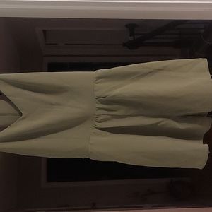 Beautiful  green rompers with stylish zip up back